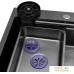 Кухонная мойка ARFEKA ECO AR 680*450 Black PVD Nano. Фото №7