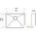 Кухонная мойка AKS Прямоугольная 57x46 (сатин никель). Фото №6