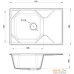 Кухонная мойка GranFest GF-U-740L (серый). Фото №3