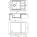 Кухонная мойка Florentina Липси-780Р (жасмин). Фото №2
