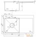 Кухонная мойка Avina HM7848L (нержавеющая сталь). Фото №5