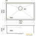Кухонная мойка Omoikiri Taki 74-U/IF LG (светлое золото). Фото №6