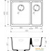 Кухонная мойка Omoikiri Kata 55-2-U GR. Фото №2