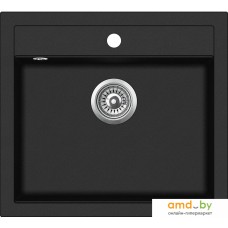 Кухонная мойка Aquasanita Quadro SQQ100W (black metallic 601)