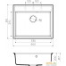 Кухонная мойка Omoikiri Daisen 60 GR. Фото №2