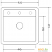 Кухонная мойка ZorG Como 51 (черный опал). Фото №2