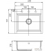 Кухонная мойка Акватон Делия 60 (графит). Фото №2