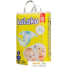 Подгузники LaLaKu Diapers Giga Pack Midi (78 шт)