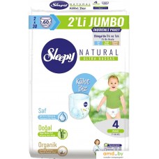 Трусики-подгузники Sleepy Natural 4 Maxi 7-14 кг 2Х Jumbo (60 шт)