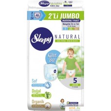 Трусики-подгузники Sleepy Natural 5 Junior 11-18 кг 2Х Jumbo (48 шт)