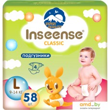 Подгузники Inseense Classic Plus L 9-14 кг InsCL58Lime (58 шт)