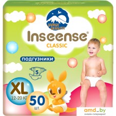 Подгузники Inseense Classic Plus XL 12-20 кг InsCXL50Lime (50 шт)