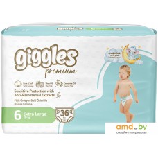 Подгузники Giggles Premium Xlarge 6 Jumbo Pack (36 шт)