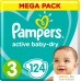 Подгузники Pampers Active Baby-Dry 3 Midi (124 шт). Фото №1