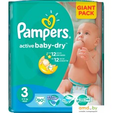 Подгузники Pampers Active Baby-Dry 3 Midi (90 шт)