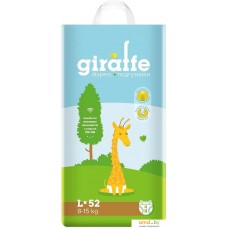 Подгузники Lovular Giraffe L 8-15 кг (52 шт)