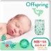 Подгузники Offspring NB 2-4 кг Листочки (56 шт). Фото №1