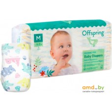 Подгузники Offspring M 6-10 кг Динозавры (42 шт)