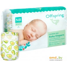 Подгузники Offspring NB 2-4 кг Авокадо (56 шт)