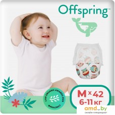 Трусики-подгузники Offspring M 6-11кг Совы (42 шт)