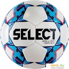 Мяч Select Brillant Replica 2019 (4 размер, белый/голубой)