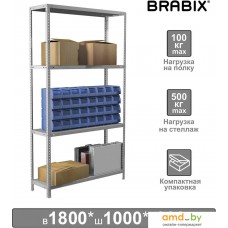 Стеллаж Brabix Ms Kd-185/30-4 291114