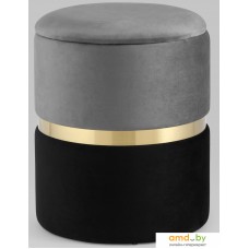 Пуфик Stool Group Кэрри с ящиком 19A060VA-8167-55/70 (велюр серый/черный)